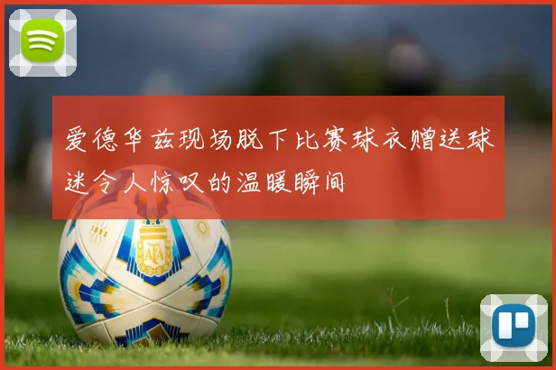 爱德华兹现场脱下比赛球衣赠送球迷令人惊叹的温暖瞬间
